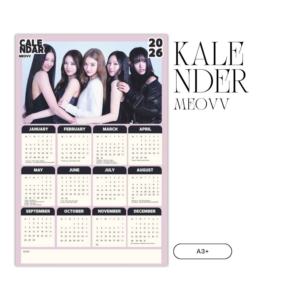 2026 CALENDAR MEOV KPOP UNOFFICIAL KOREA GAWON ANNA SOOIN NARIN ELLA