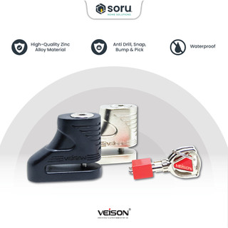 SORU - Gembok Cakram Motor Sepeda Anti Maling - Discbrake Lock High Quality Zinc Alloy - VEISON VDX3