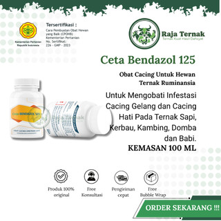CETA BENDAZOL 125 100 ML - Obat Cacing Untuk Hewan Ternak Ruminansia 100ML