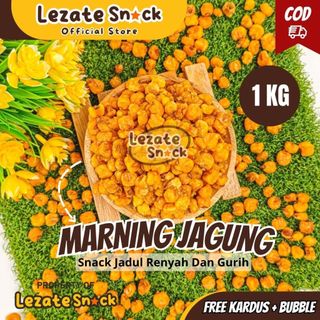 Marning Jagung Asin 1KG Kiloan Gurih Renyah Murah / Jagung Marning Asin / Marneng Jagung Original Asin LEZATE SNACK