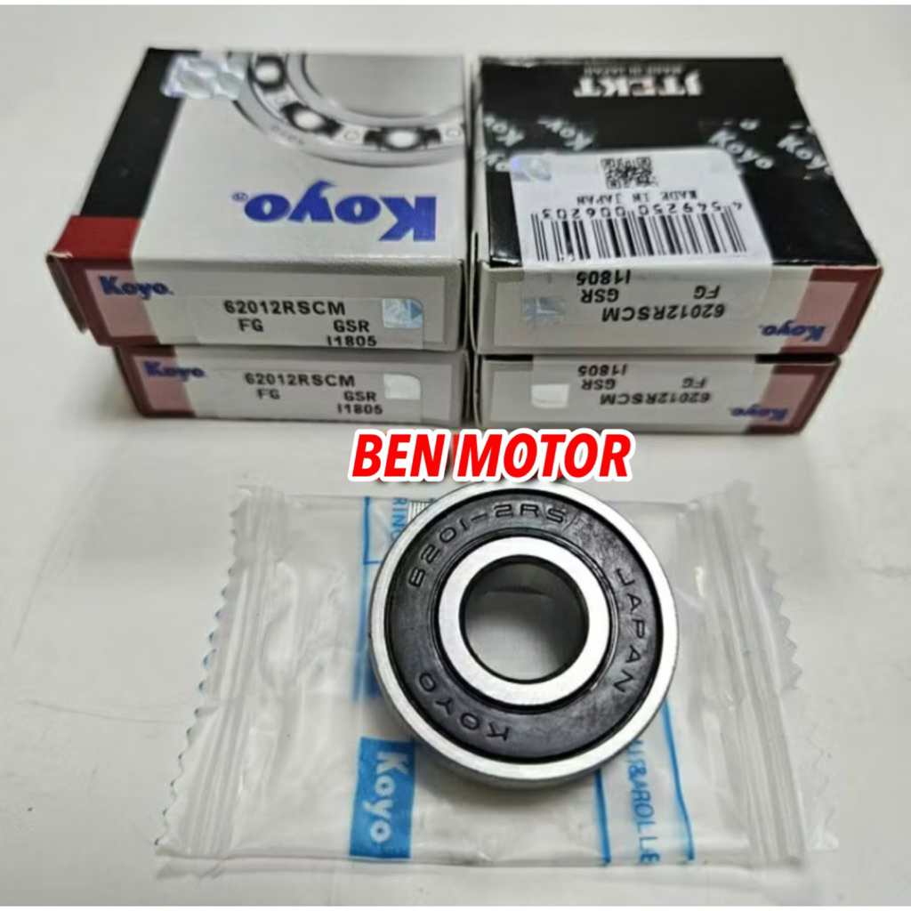 Lahar Bearing 6201 2RS KOYO ORIGINAL - BEN MOBIL