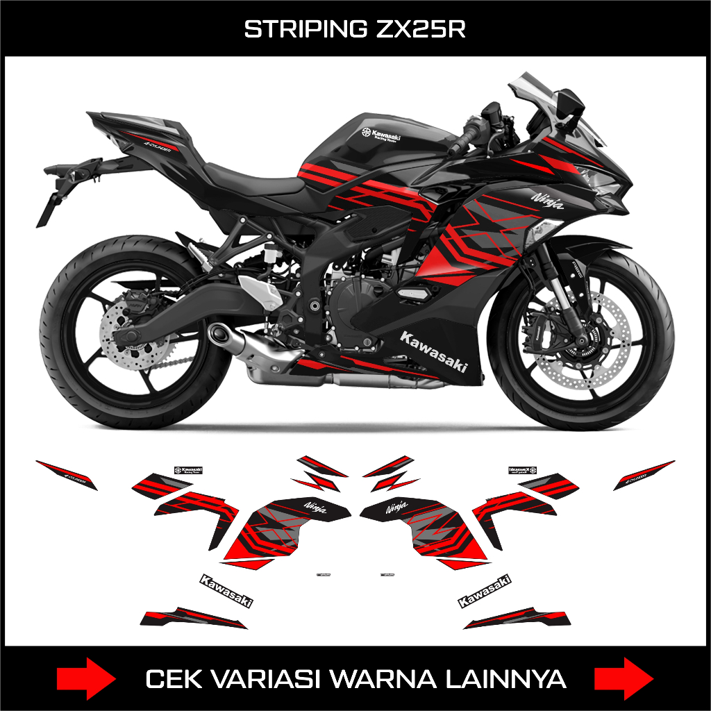 สติ๊กเกอร์ NINJA ZX25R STRIPING / KAWASAKI NINJA ZX 25R