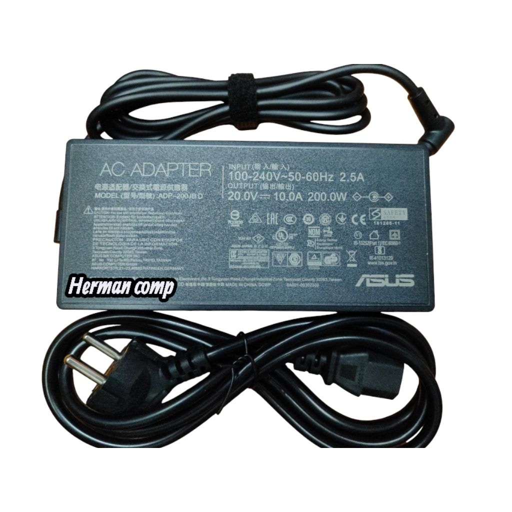 20V 10A 200W แล็ปท็อปอะแดปเตอร์ชาร์จไฟ AC สําหรับ Asus TUF Gaming Dash F15 FX517ZC FX517ZC-WS51 FX51