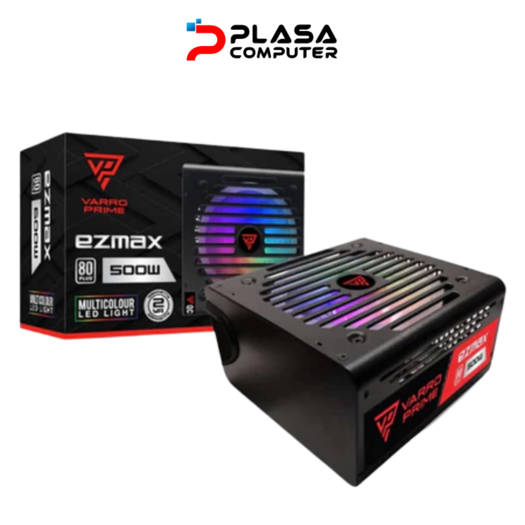 พาวเวอร์ซัพพลาย PSU VARRO EZMAX 500W 600W RGB 80+ 8 Pin PSU GAMING