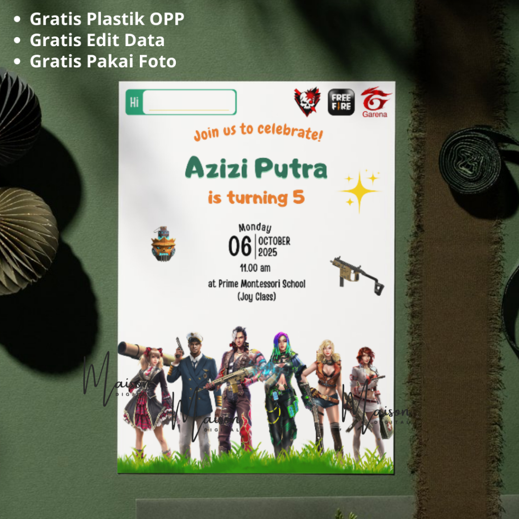 คําเชิญวันเกิดไฟฟรี - คําเชิญวันเกิด FF -เชิญวันเกิด Freefire - ขลิบ FreeFire