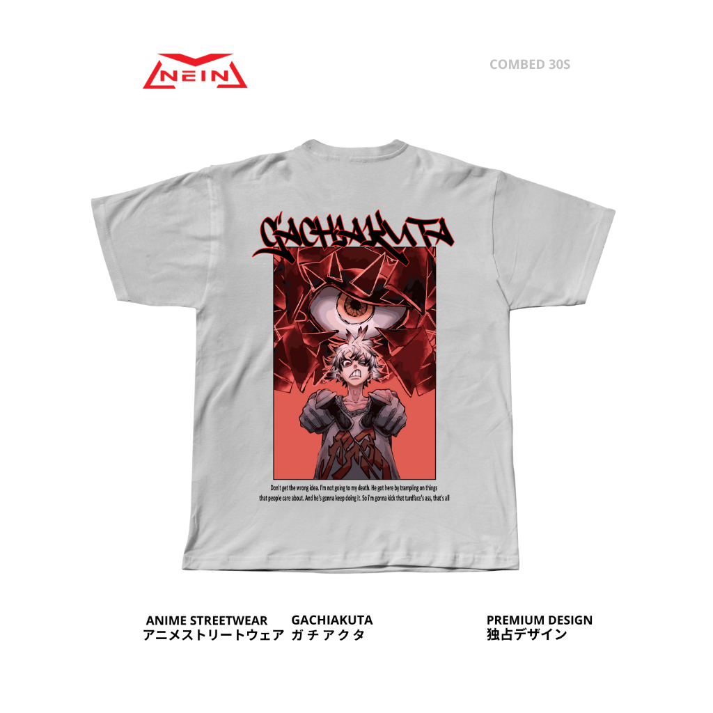 อะนิเมะเสื้อยืด Gachiakuta RUDO SUREBREC Streetwear ผ้าฝ้ายพรีเมี่ยม 30s เสื้อยืดอะนิเมะ Unisex