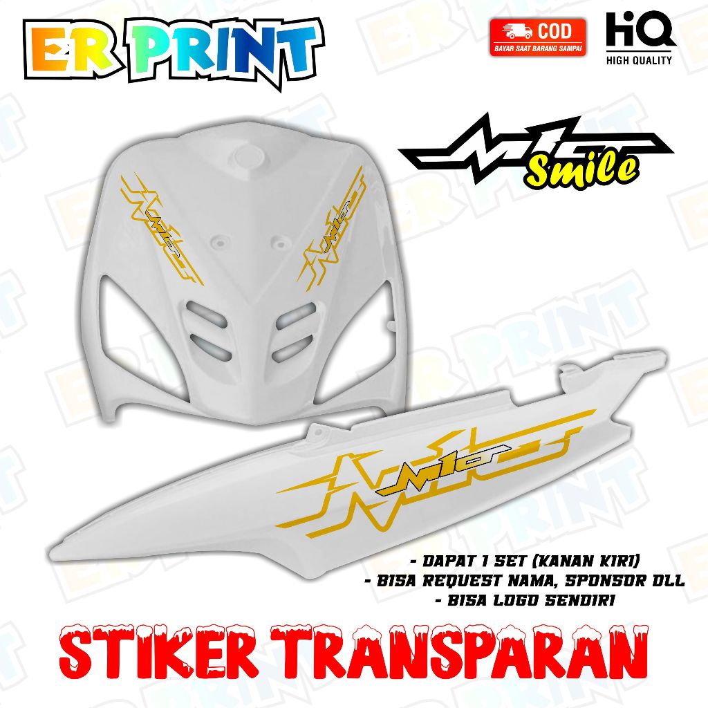 Mio Smile สติ๊กเกอร์ใส Anti-Fade Cool Striping Mio Smile Striping Yamaha Mio Smile Simple Line Desig