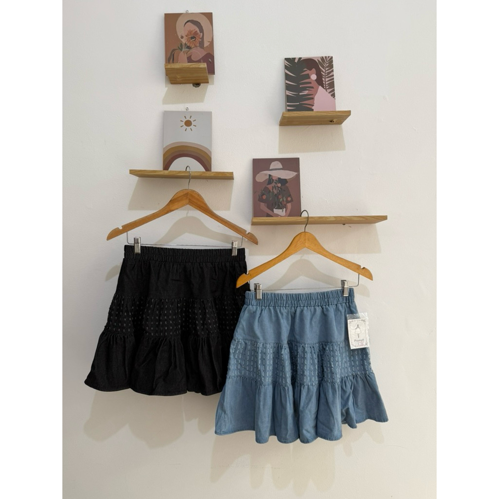 SL394 | SKORT JEANS BY PROMPT IMPORT BANGKOK | DENIM SKORT | กระโปรงยีนส์ | SKIRT PANTS PANTS