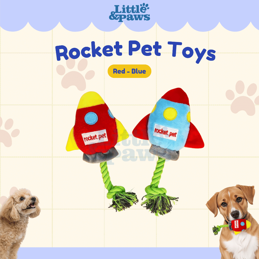 Rocket Pet Rope Tug Toys Rocket Dog Interactive Toy Puppy Adult Dog Pull