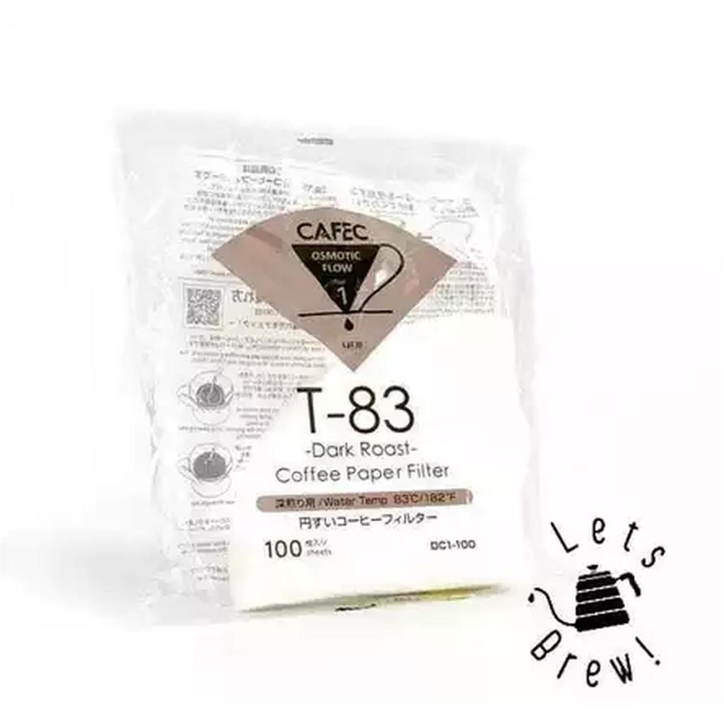 Cafec T-83 Dark Roast Coffee Paper Filter 01 Cup 100s / Cafec T-83 Dark Roast Filter Paper 01 100s