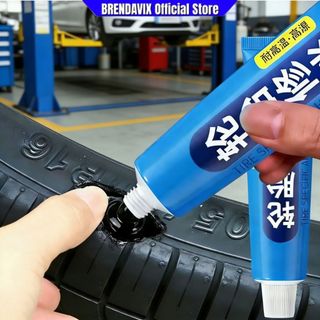 Lem Tambal Ban Tubeless Universal untuk Motor dan Mobil Penambal Bocor dan Rembesan Tambal Ban Sobek Tip Top 30ML Repair Adhesive​