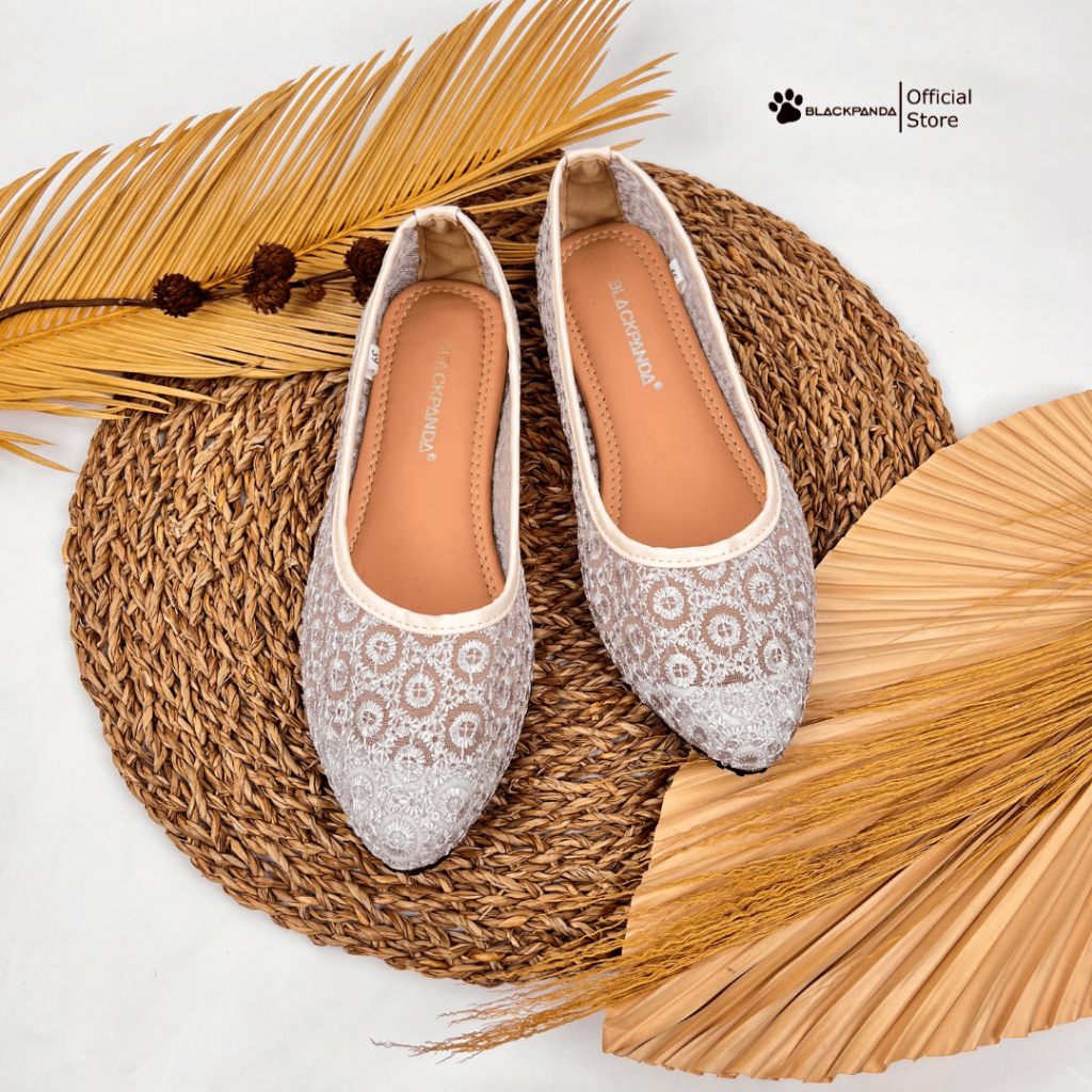 Blackpanda FM Janee L3-03 Semi Flatshoes ผู้หญิง Elegant Lace Flatshoes 2026