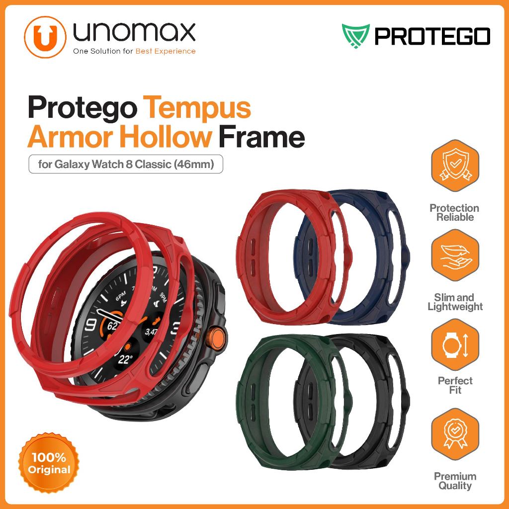 Watch Case Samsung Galaxy Watch 8 Classic (46mm) Protego Temples Armor Hollow Frame Casing (PT-062)