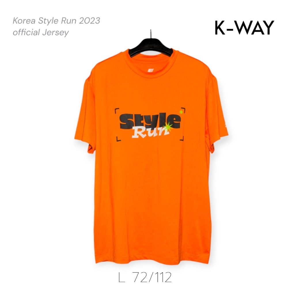 Style Run Korea Running Fest 2023 เสื้อกีฬากีฬาเสื้อยืด K-Way อย่างเป็นทางการเหมือนใหม่ขนาด L