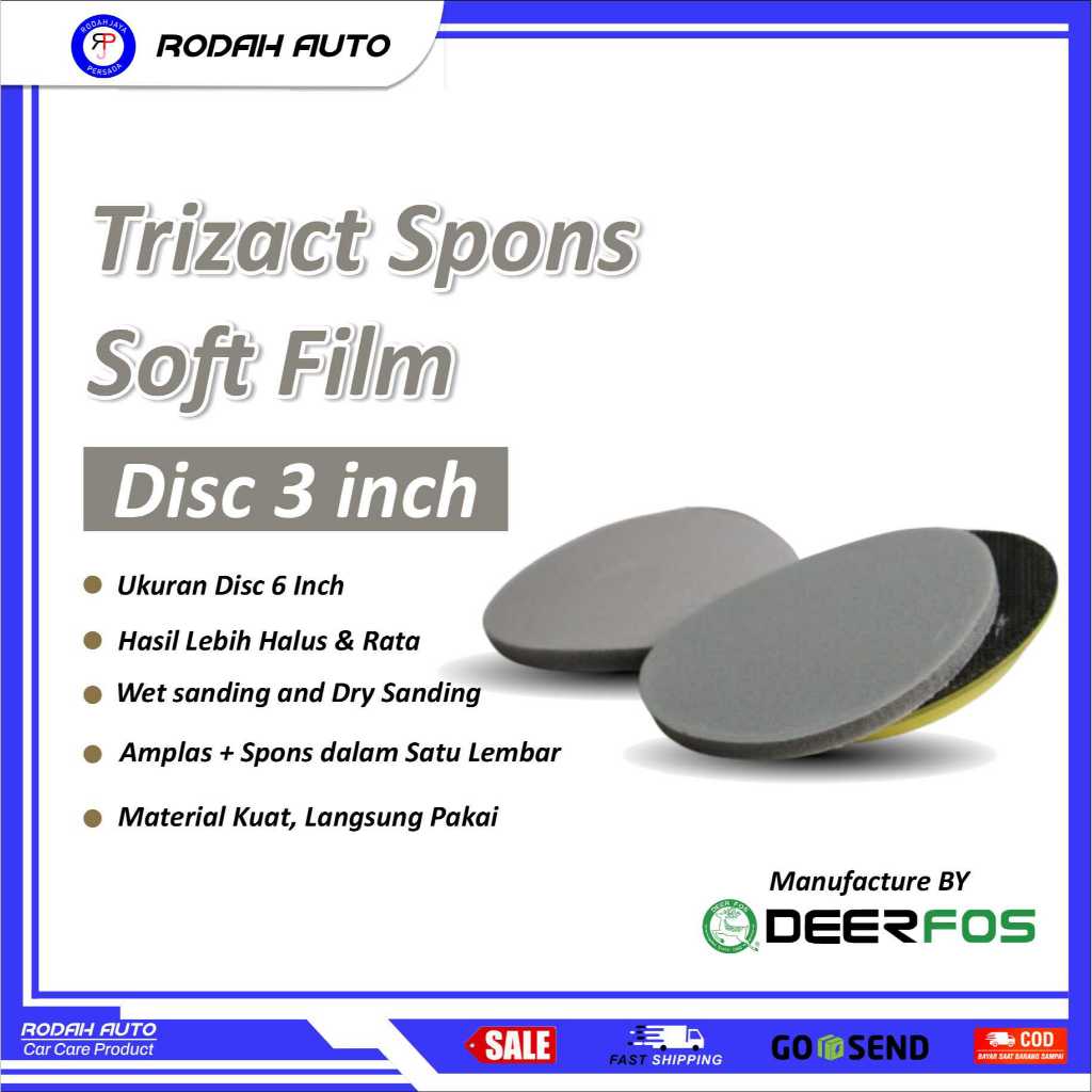 Trizact ฟองน้ําฟิล์มนุ่ม 3 นิ้ว NA331M | กระดาษทรายขัดละเอียดสําหรับตัวรถ