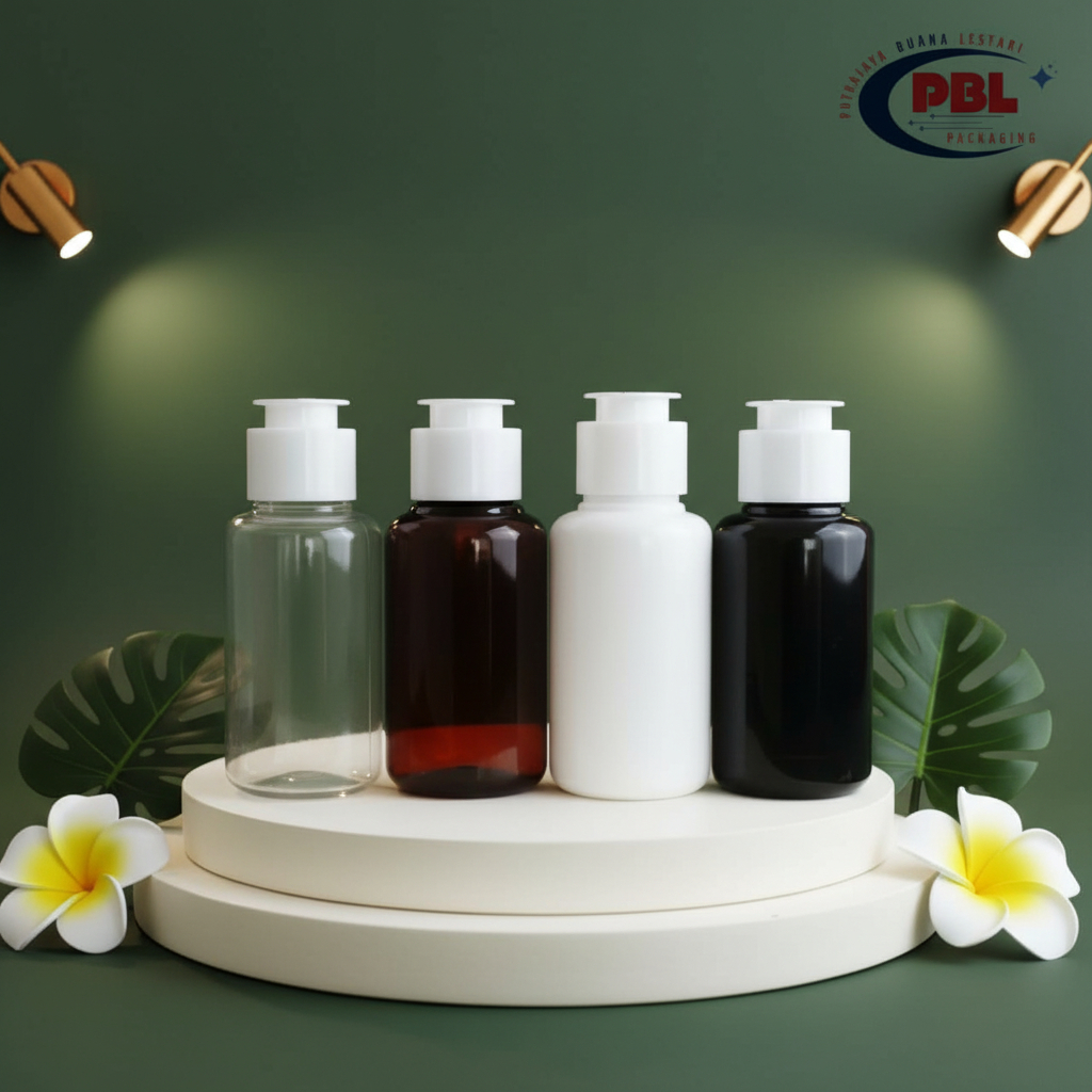 60ml Tubular Mushroom Fliptop Bottle / 60ml Toner Bottle / 60ml Tubular Neck PET Bottle 24 White Mus