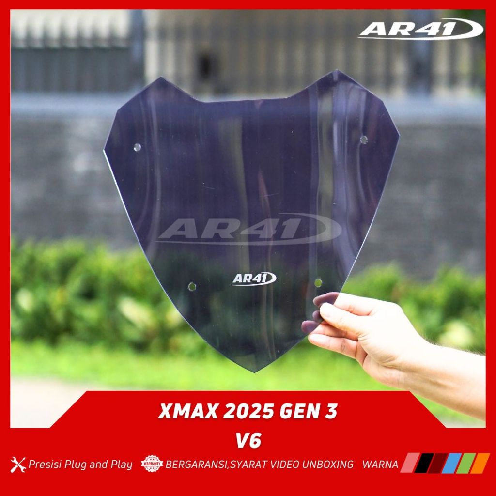 ที่บังแดดกระจกหน้ารถมอเตอร์ไซค์ | Yamaha XMAX NEW เชื่อมต่อ GEN 3 2025 | V6 AR41