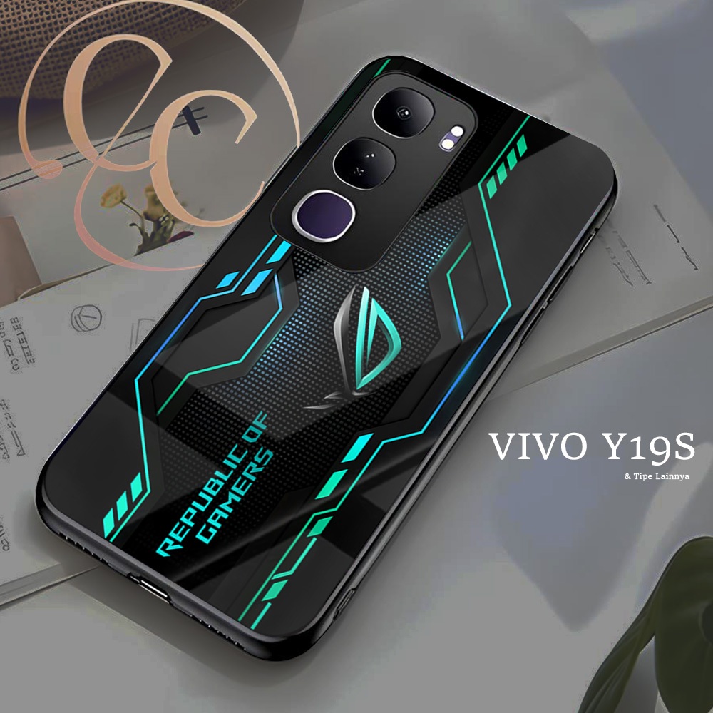 [CC09] VIVO Y19S Softcase Glossy Glitter Glass | เคส Vivo ROG Motif | Y19S | เคสเท่ๆน่ารักๆ | บดขยี้