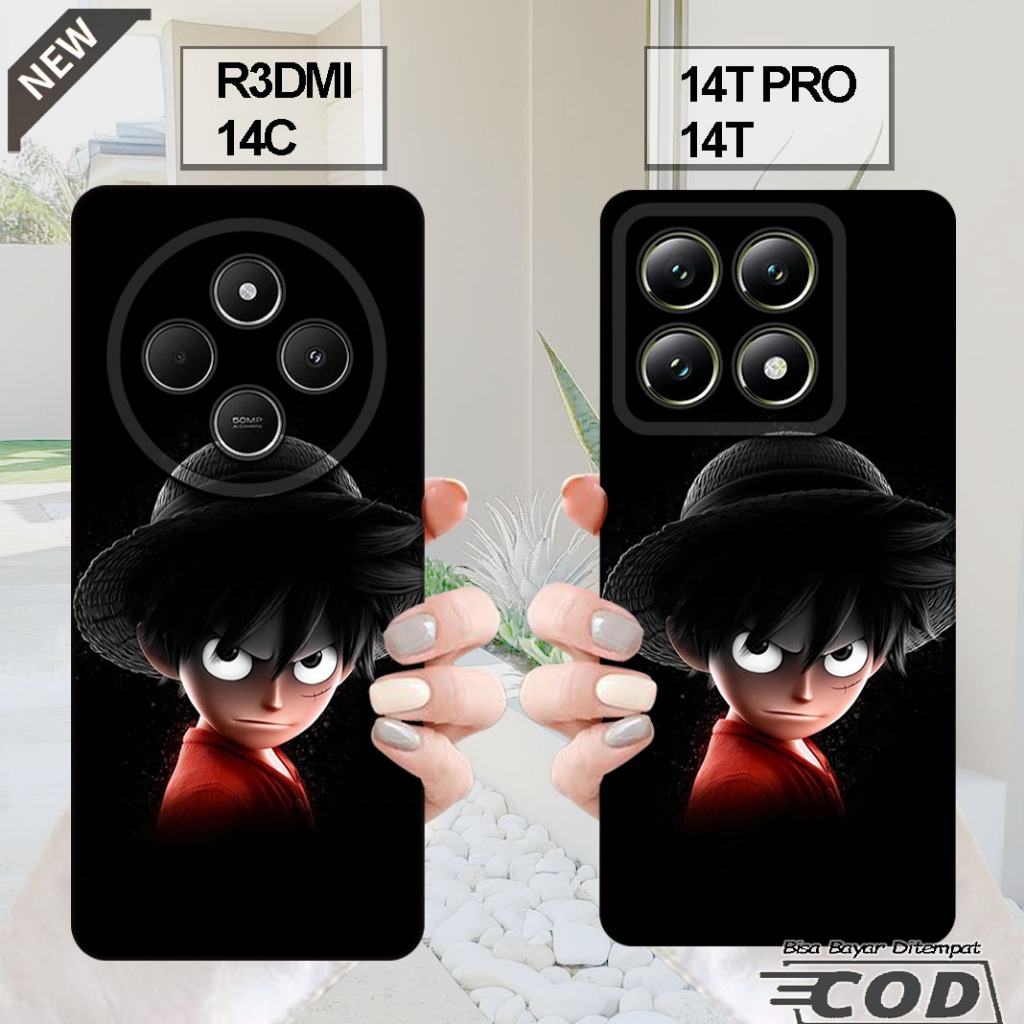 เคส XIAOMI REDMI 14C - เคส XIAOMI 14T - เคส XIAOMI 14T PRO _ปลอกซิลิโคนยืดหยุ่นใสสีดํา