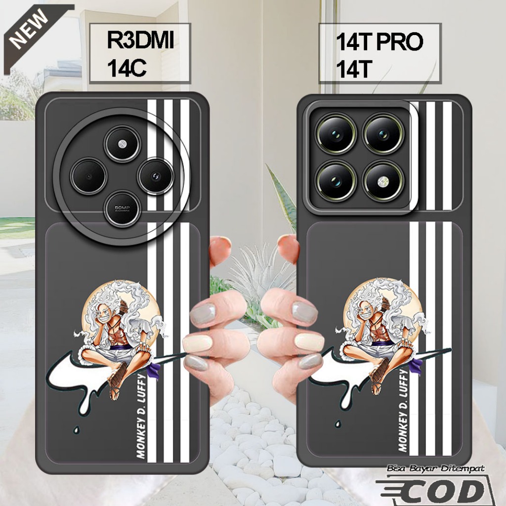 เคส XIAOMI REDMI 14C - เคส XIAOMI 14T - เคส XIAOMI 14T PRO _ปลอกซิลิโคนยืดหยุ่นใสสีดํา