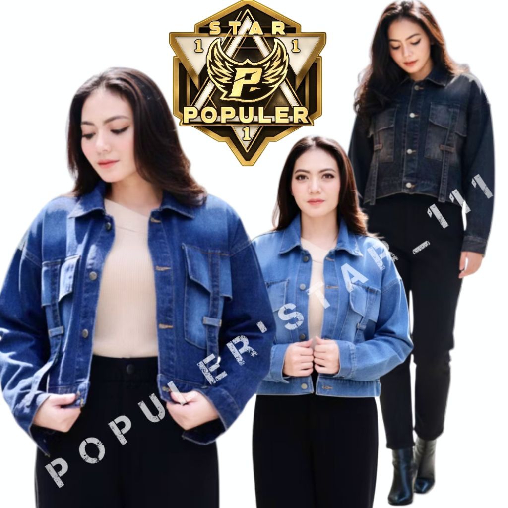 ล่าสุด/อินเทรนด์แจ็คเก็ตยีนส์ผู้หญิง Biotink/Bioblitz/Biowash Scub แจ็คเก็ตหนา/สบาย