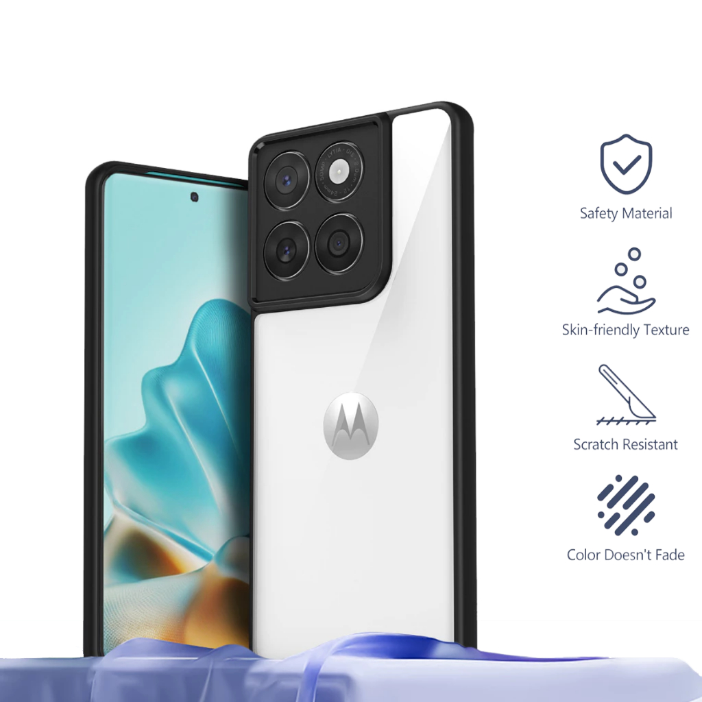 Moto Edge 60 Fusion 5G Case Hardcase Clear Edge Backcase Casing Motorola Edge 60 Fusion 5G