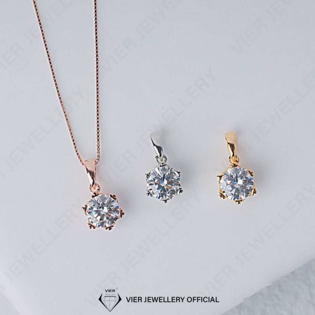 สร้อยคอ Wynn Edition 15373 สร้อยคอคริสตัลเซอร์โคเนียผู้หญิง / สร้อยคอหรูหราเรียบง่าย