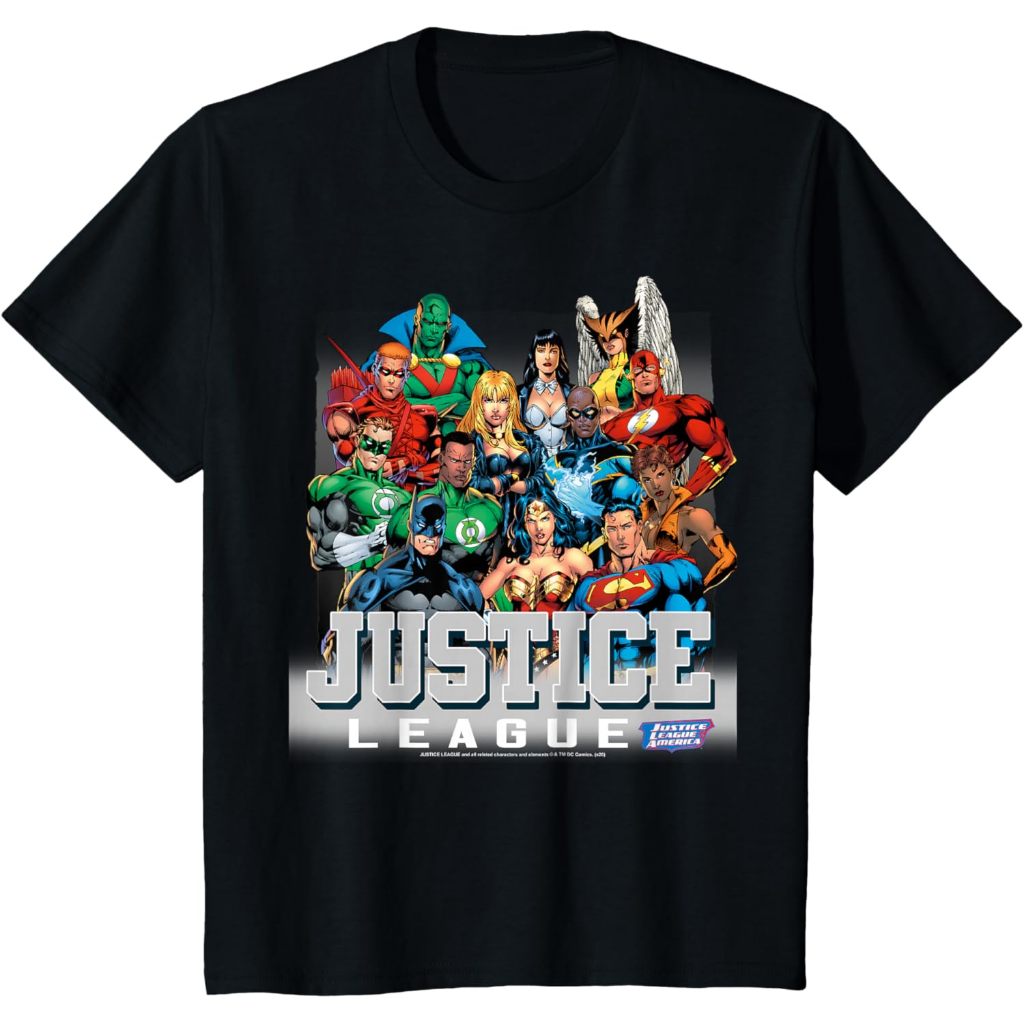 เสื้อยืด DC Comics Justice League Modern Group Shot สําหรับเด็ก