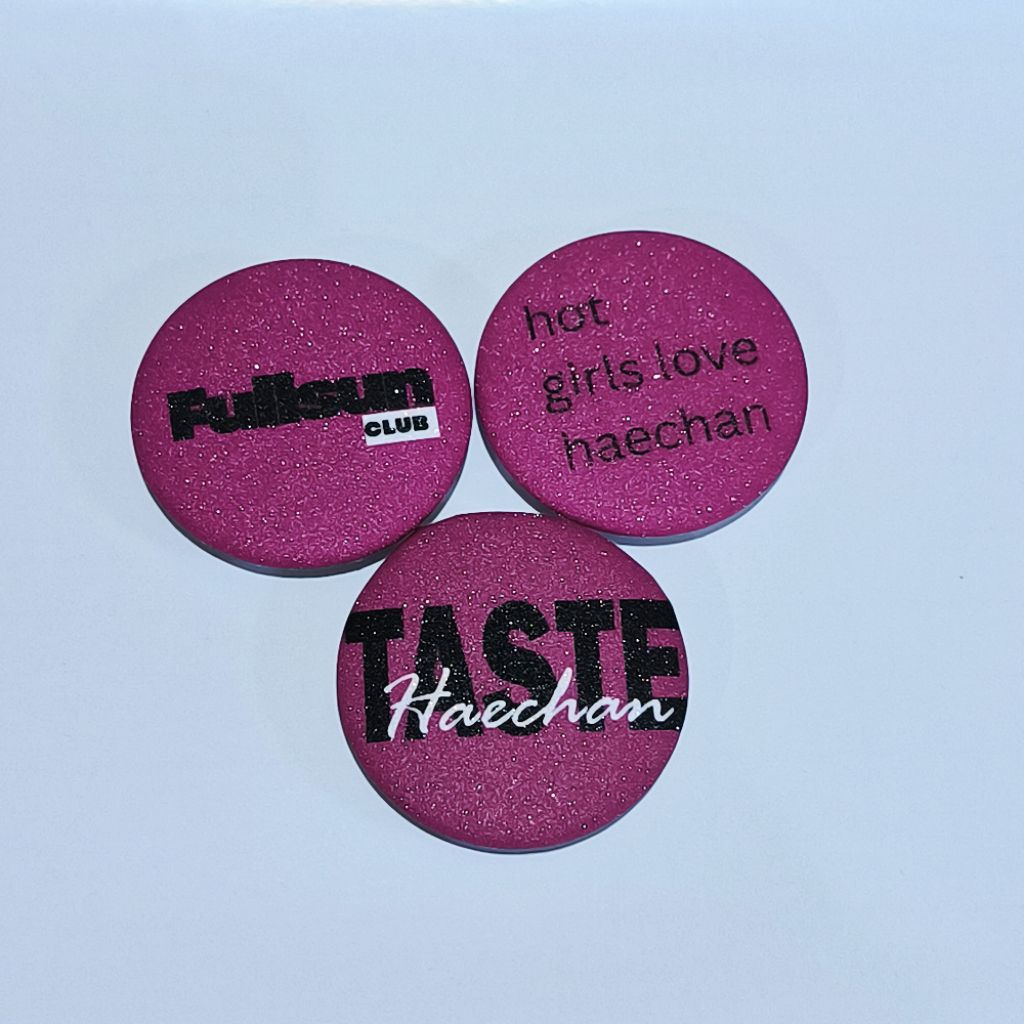 ปุ่มพินกลิตเตอร์ Haechan Solo Ver Taste Haechan Pin Pin Pin Pin Pin Glitter Haechan Taste