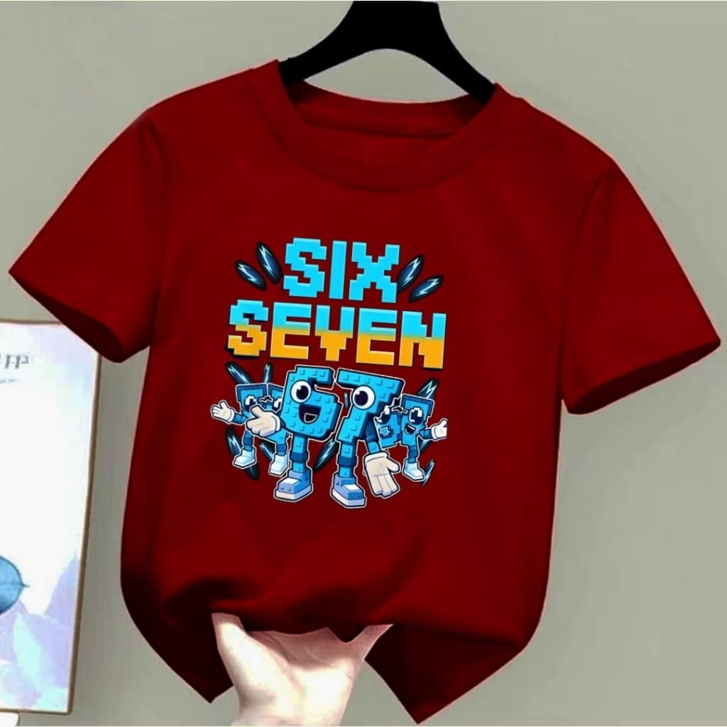 ท็อปส์ซูเด็กชายและเด็กหญิง SIX SEVEN Brainrot anomaloli รูปภาพ