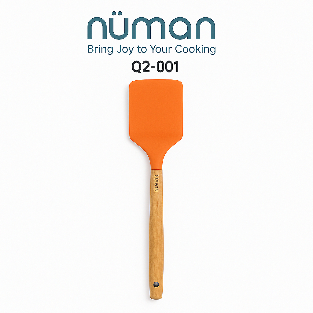 Numan - เครื่องมือทําอาหาร - Q2-001 ไม้พายสีส้ม