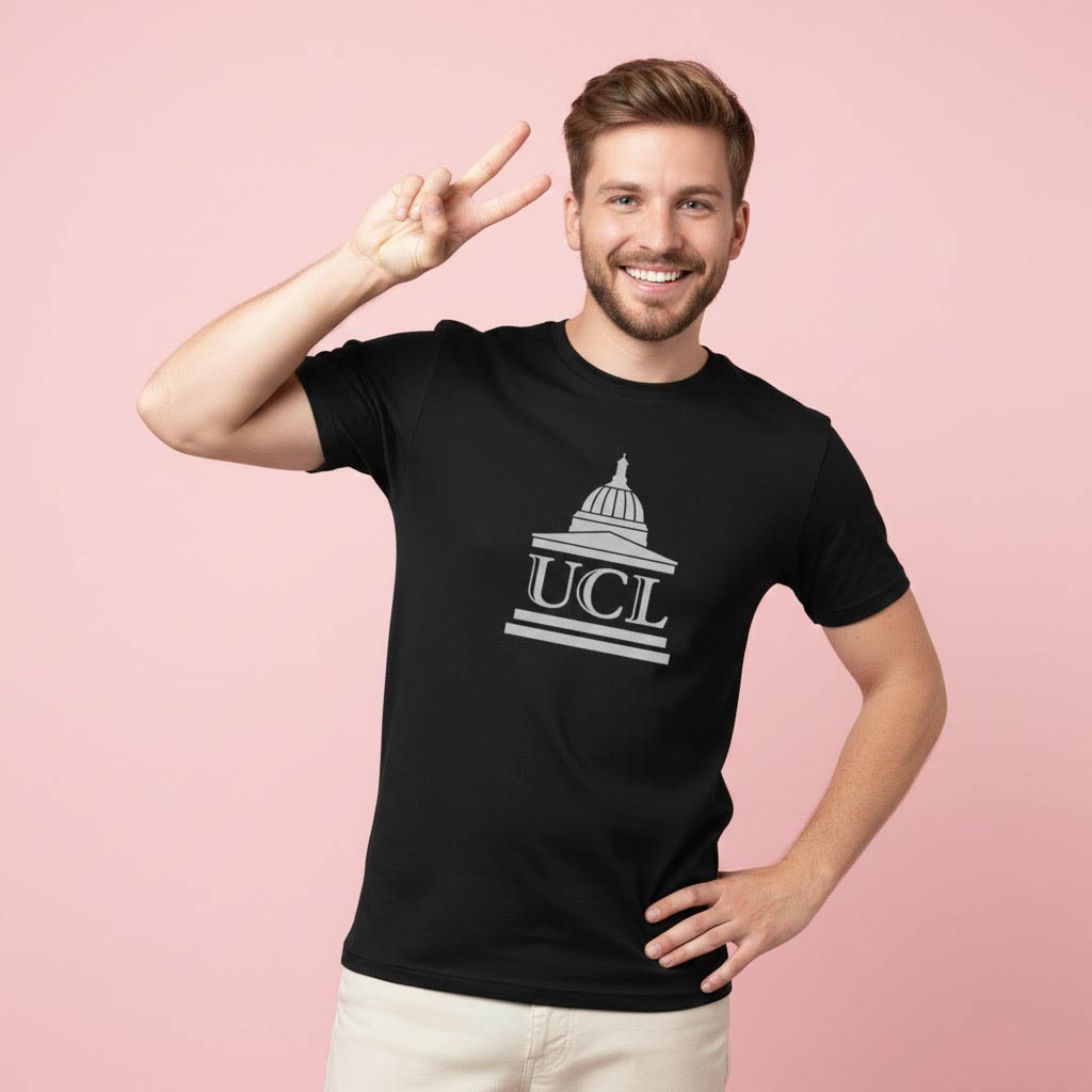 Kaos T-Shirt Premium UCL University College London UK England ผ้าคอตตอนแขนสั้นและแขนยาว