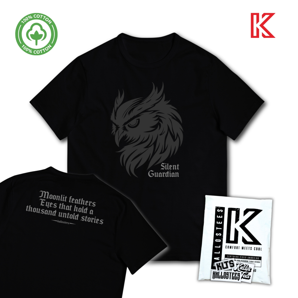 KATUN เสื้อยืดสตรีทแวร์ Unisex สีดําขาว | วัสดุผ้าฝ้ายหวี 24 วินาที | KALLOSTEES HW3 | ฟรีสติ๊กเกอร์
