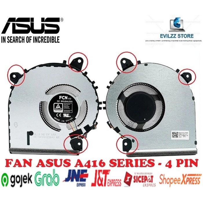 พัดลม ASUS VIVOBOOK F415 F415EA F415FAC F415JA F415JF DFS5K126053840 13NB0SQ0T01011 13NB0SQ0T03011 1