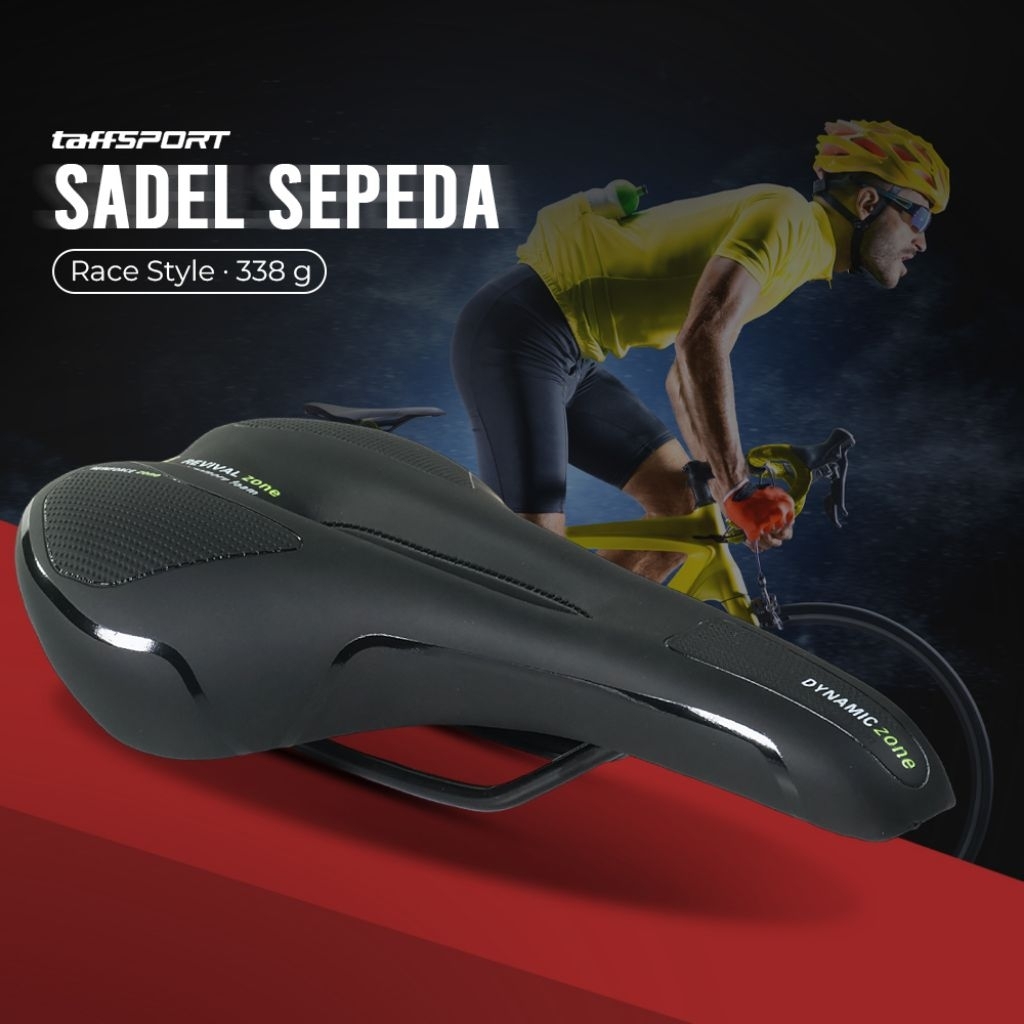 เบาะอานจักรยานหนังนุ่ม Race Style - 7RSEA8BK