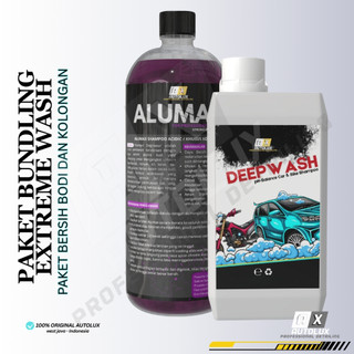 Autolux Paket Bundling Alumax dan Deepwash Sampo Permbersih Kolongan Serta Bodi Mobil dan Motor Bersih total