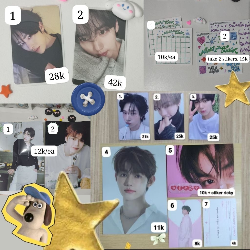 [WTS] ZB1 ZEROBASEONE PHOTOCARD POSTER สติ๊กเกอร์อย่างเป็นทางการ ZHANGHAO MATTHEW YUJIN GYUVIN RICKY