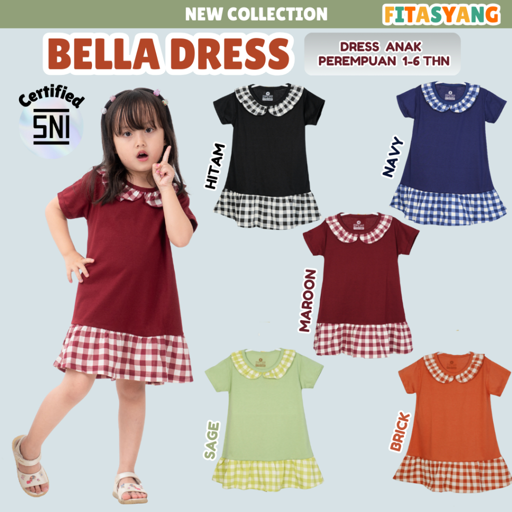 [FITASYANG] 5.5 GIRLS DRESS 2-6 YEARS OLD CHILDRENS DRESS พร้อมกล่องรวม - BELLA