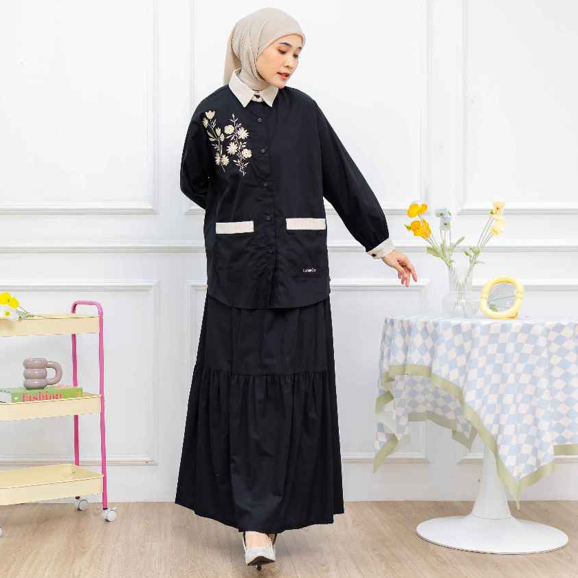 Lunango Official - LG 914 ชุดกระโปรงสตรีมุสลิมทันสมัยมีสไตล์หรูหรา