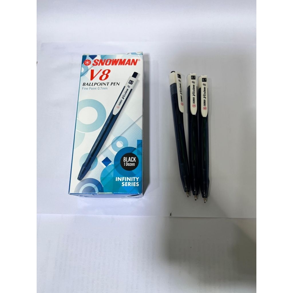(12 ชิ้น) SNOWMAN V8 0.7mm PEN PACK