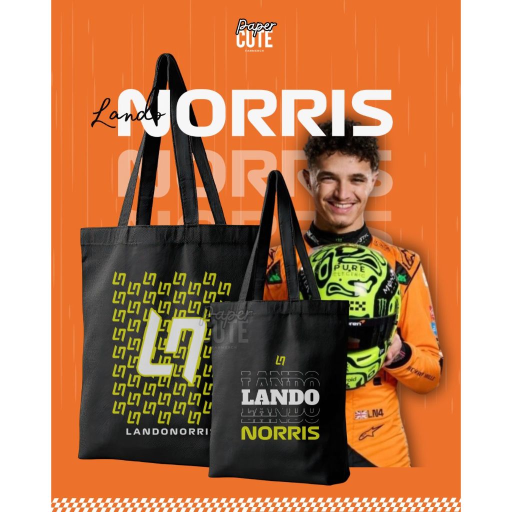 Totebag F1 Nando Norris Formula 1 Driver Merch Minimalist Tote bag