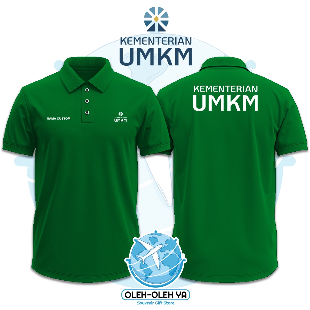 ของที่ระลึก Yes Wangki เสื้อโปโลคอปก Wangki Work Shirt - Ministry of UMKM - DTF Screen Printing เย็บ