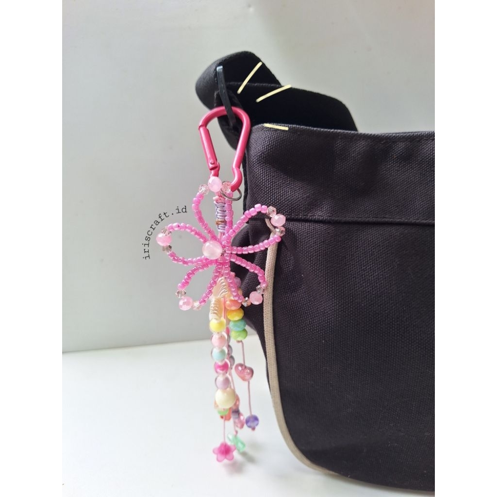GANTUNGAN Alaia Bagcharm| พวงกุญแจกระเป๋าผู้หญิงลูกปัดน่ารักความงามเฉพาะ