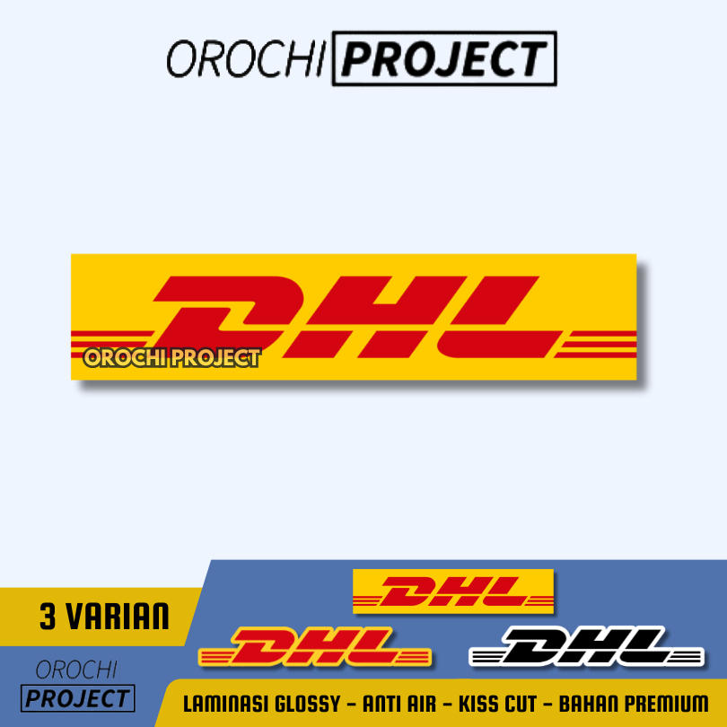 DHL Express โลโก้ยี่ห้อสติกเกอร์ไวนิลเคลือบเงากันน้ํา HP แล็ปท็อป Tumbler หมวกกันน็อครถจักรยานยนต์