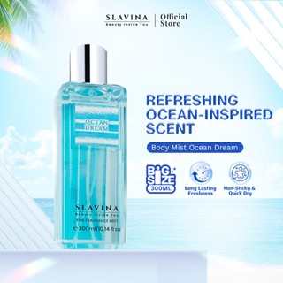 SLAVINA Body Mist Ocean Dream by Nagita Slavina – Parfum Wanita & Pria Unisex Tahan Lama Wangi Fresh Fruity Floral Woody Musk Minyak Wangi Parfume Body Spray Long Lasting Fragrance Parfum Murah Premium BPOM