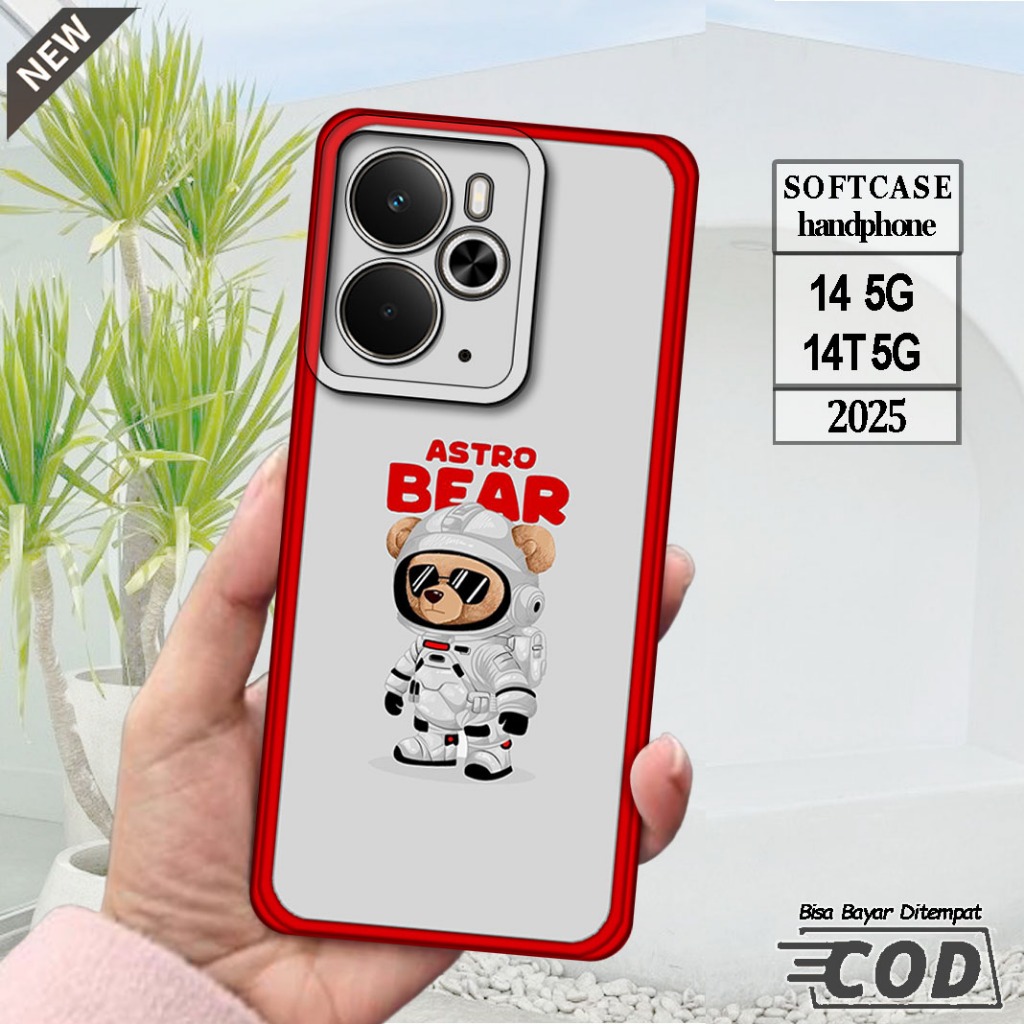 Silicone Realme 14 5G 2025 และ Case Realme 14T 5G 2025 _เคส ยืดหยุ่นสีดําใสยืดหยุ่น