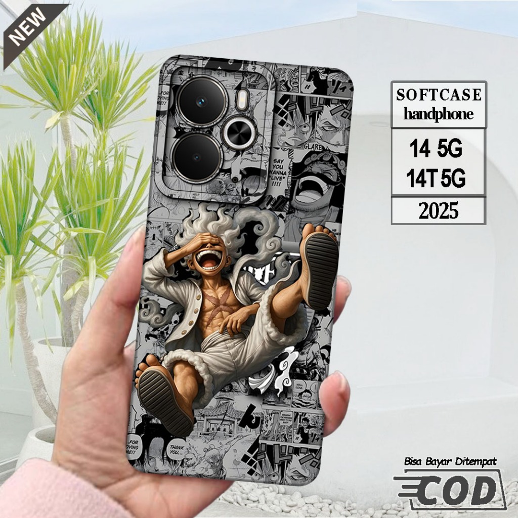 Silicone Realme 14 5G 2025 และ Case Realme 14T 5G 2025 _เคส ยืดหยุ่นสีดําใสยืดหยุ่น