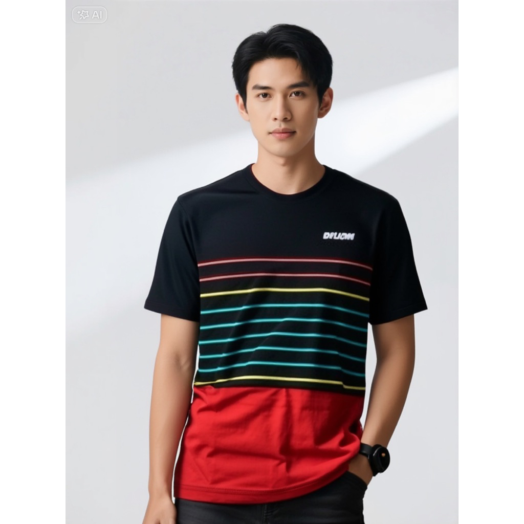 MERAH Original Dflow T-shirt Free Black Red Sticker