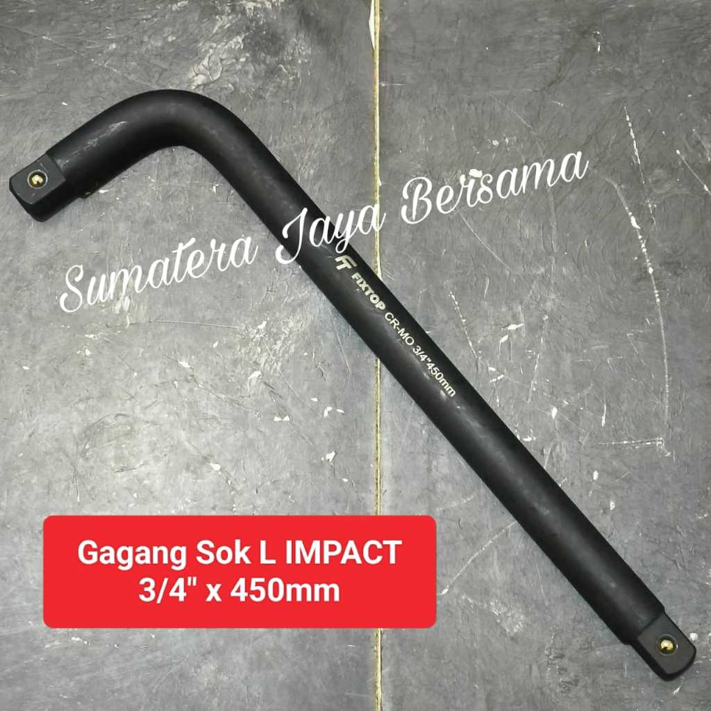 ด้ามบ๊อกซ์กระแทก L 3/4 นิ้ว x 450 มม. โช้ค L Handle 3/4" สีดํา