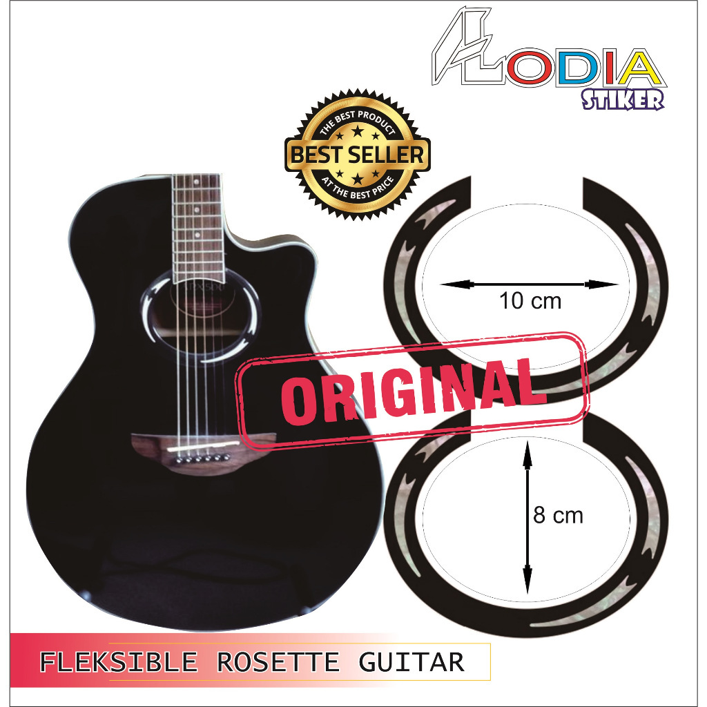 สติ๊กเกอร์ Rosette กีตาร์แบบยืดหยุ่น / สติ๊กเกอร์ Yamaha Apx 500 ii